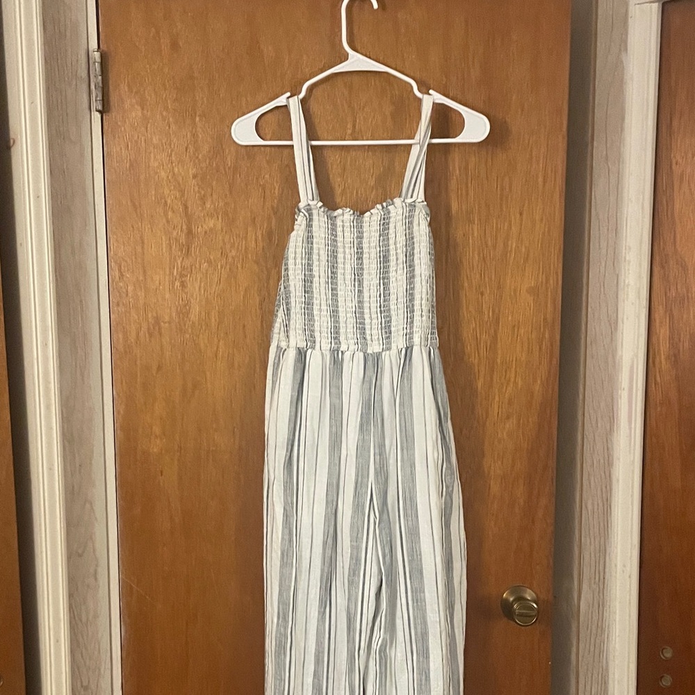 Charming Blue and White Jumpsuit